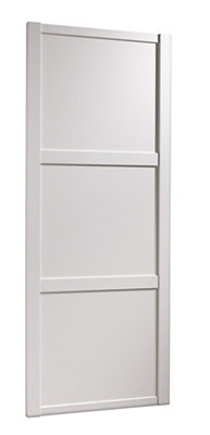 Spacepro 3 Panel Matt White Sliding Wardrobe Door (H)2220Mm (W)914Mm