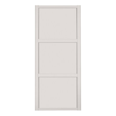 Spacepro Shaker 3 Panel Cashmere Sliding Wardrobe Door (H)2220Mm (W)762Mm