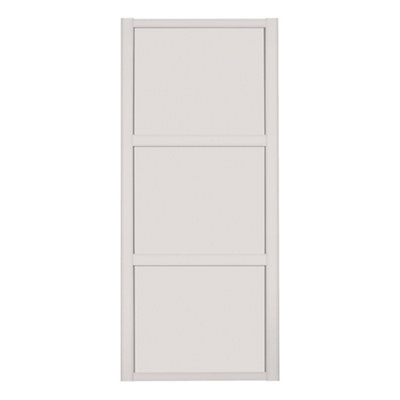 Spacepro Shaker 3 Panel Matt Cashmere Sliding Wardrobe Door (H)2220Mm (W)914Mm