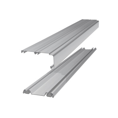 Spacepro Dove Grey Sliding Wardrobe Door Track Set (L)2692Mm