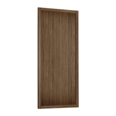 Spacepro Shaker 1 Panel Matt Carini Walnut Effect Sliding Wardrobe Door (H)2220Mm (W)762Mm