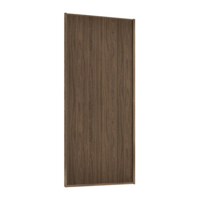 Spacepro Classic 1 Panel Matt Carini Walnut Effect Sliding Wardrobe Door (H)2220Mm (W)914Mm