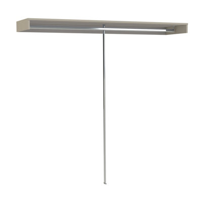 Spacepro Pebble Grey Large Wardrobe Bedroom Hanging Shelf & Hanging Rail Storage Kit (H)2800Mm (L)2400Mm (D)500Mm