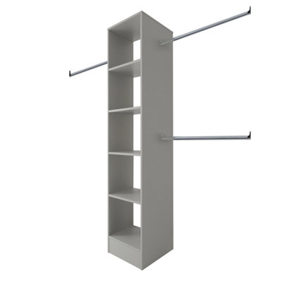 Spacepro Modular Pebble Grey Tower Unit (H)2100Mm (W)450Mm (D)500Mm