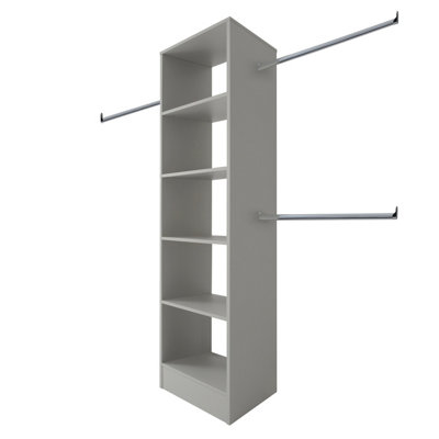 Spacepro Modular Pebble Grey Tower Unit (H)2100Mm (W)600Mm (D)500Mm
