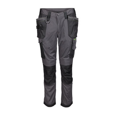 Apache Sudbury Grey & Black Men's Holster Pocket Trousers, W36" L31"