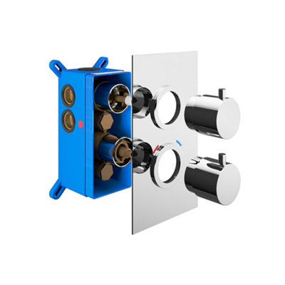 Aquadry Oria ½ Turn 2 Outlet Chrome Effect Concealed Diverter Shower Mixer
