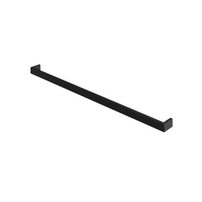 Aquadry Oria Matt Black Stainless Steel Wall-Mounted Towel Rail (W)79Cm