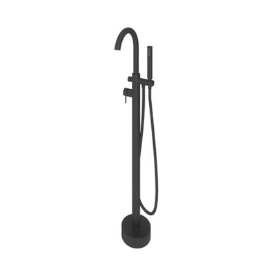 Aquadry Oria Matt Black Freestanding Mono Shower Mixer Tap