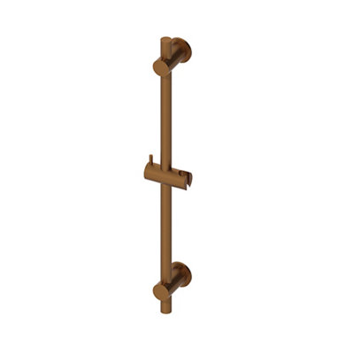 Aquadry Oria Bronze Effect Straight Shower Riser Rail, 78.8Cm