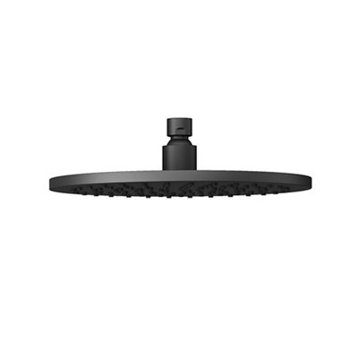 Aquadry Oria Black Matt Single-Spray Pattern Fixed Shower Head, 250Mm