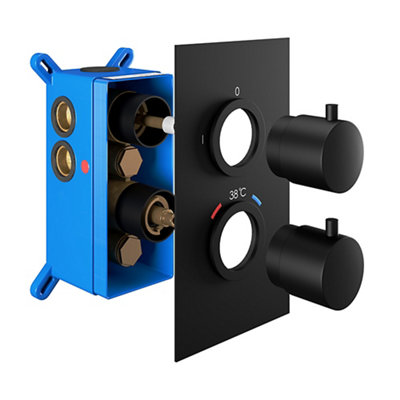 Aquadry Oria ½ Turn Black Diverter Shower Mixer
