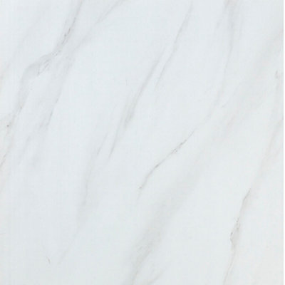 Aquadry 1 Panel Polyvinyl Chloride (Pvc) Wall Panel Kit (L)2400Mm (W)1000Mm - White Marble Effect