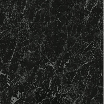 Aquadry 1 Panel Polyvinyl Chloride (Pvc) Wall Panel Kit (L)2400Mm (W)1000Mm - Black Marble Effect