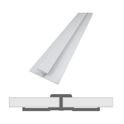 Aquadry Panel Straight Joint (L)2400Mm White