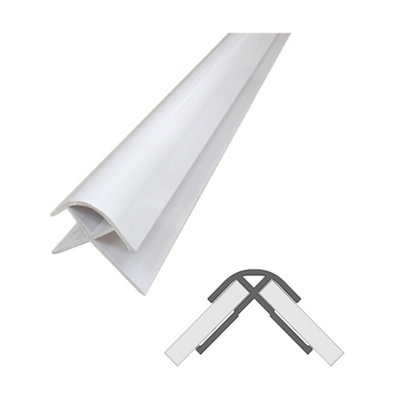 Aquadry Panel External Corner Joint (L)2400Mm White