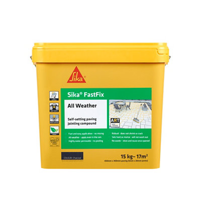 Sika Fastfix Ready Mixed Quick Dry Charcoal Jointing Compound 15Kg Tub