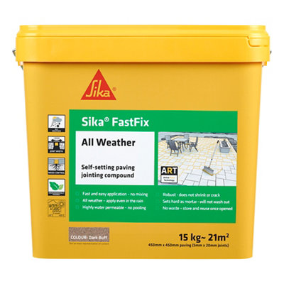 Sika Fastfix Ready Mixed Quick Dry Dark Buff Jointing Compound 15Kg Tub