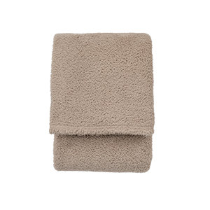 Gallery™ Taupe Teddy Fleece Plain Throw (L) 180Cm X (W) 130Cm