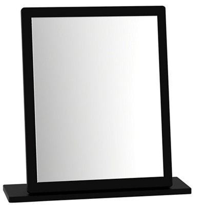 Swift Noire Black Rectangular Framed Mirror, (H)51Cm (W)48Cm