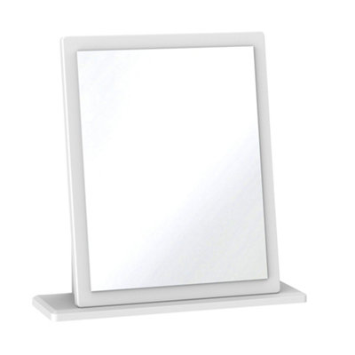 Swift Polar White Rectangular Framed Mirror, (H)51Cm (W)48Cm