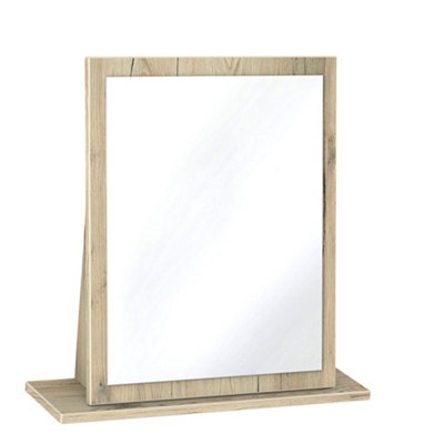 Swift Como Grey Oak Effect Rectangular Framed Mirror, (H)51Cm (W)48Cm