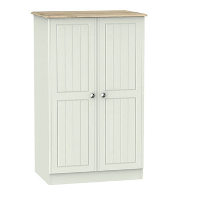 B&Q Como Ready Assembled Modern Matt Grey Oak Effect Double Wardrobe (H)1270Mm (W)770Mm (D)540Mm