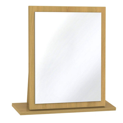 Swift Montana Oak Effect Rectangular Framed Mirror, (H)51Cm (W)48Cm