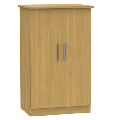 B&Q Montana Ready Assembled Classic Oak Effect Double Wardrobe (H)1270Mm (W)770Mm (D)540Mm