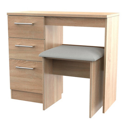B&Q Brindisi Ready Assembled Oak Effect 3 Drawer Vanity Unit (H)795Mm (W)930Mm (D)415Mm