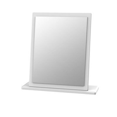 B&Q Vittoria Grey Rectangular Wall-Mounted Framed Mirror, (H)50.5Cm (W)48Cm
