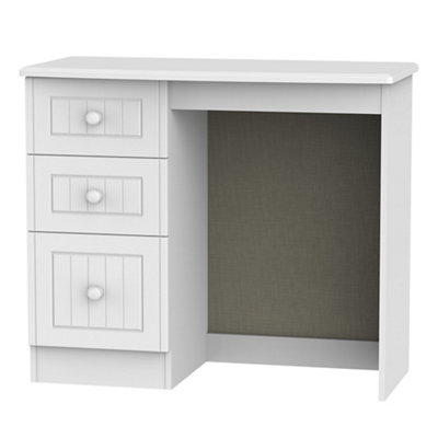 B&Q Vittoria Ready Assembled Matt White Vanity 3 Drawer Desk (H)795Mm (W)415Mm (D)415Mm