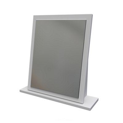 B&Q Bergamo Grey Rectangular Freestanding Framed Mirror, (H)50.5Cm