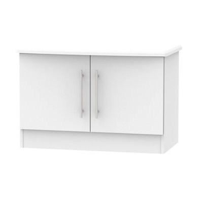 B&Q Ready Assembled Matt Grey Media Unit, (H)49.5Cm X (W)76Cm X (D)40Cm