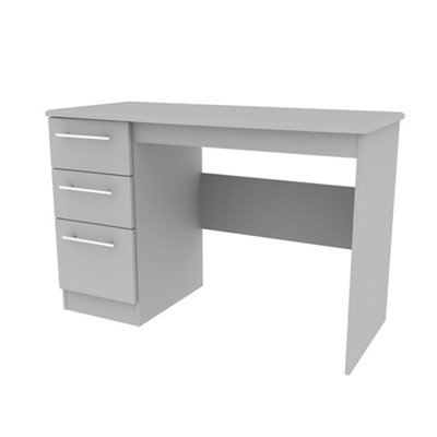B&Q Bergamo Ready Assembled Matt Grey 3 Drawer Desk (H)795Mm (W)540Mm (D)540Mm