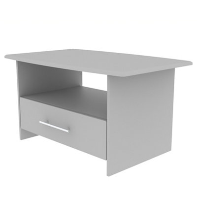 B&Q Ready Assembled Grey 1 Drawer Coffee Table (H)495Mm (W)40Mm