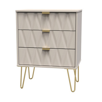 B&Q Pesaro Ready Assembled Kashmir 3 Drawer Sideboard (H)740Mm (W)575Mm
