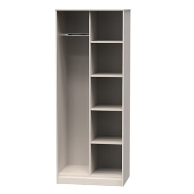 B&Q Pesaro Ready Assembled Contemporary Cashmere Tall Double Wardrobe (H)1970Mm (W)740Mm (D)530Mm