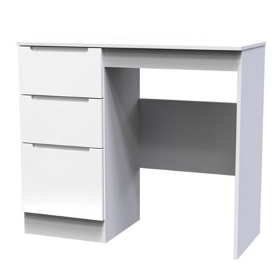 B&Q White Milan Ready Assembled 3 Drawer Dressing Table (H)785Mm (W)904Mm (D)390Mm