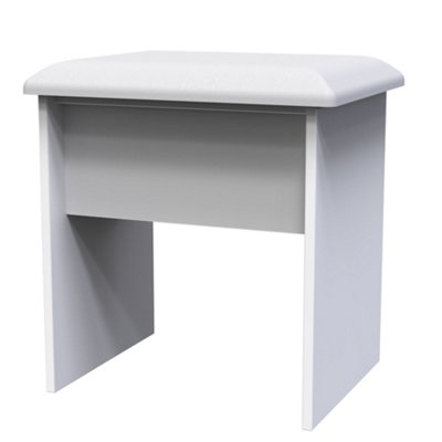 B&Q Milan White Dressing Table Stool