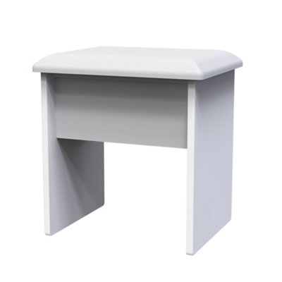 B&Q Nashville White Dressing Table Stool