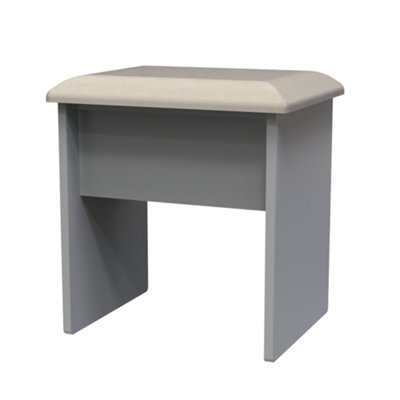 B&Q Nashville Grey Dressing Table Stool