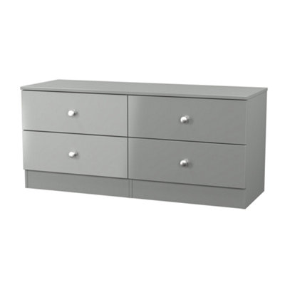 B&Q Grey Yarmouth Ready Assembled Matt 4 Drawer Bed Box (H)495Mm (W)1100Mm (D)390Mm