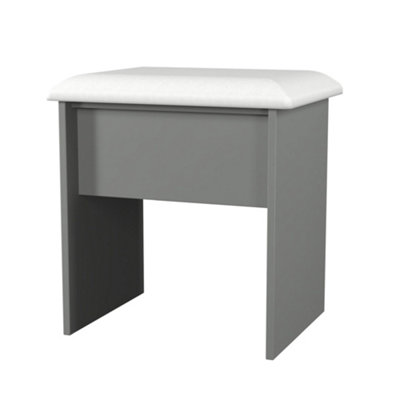 B&Q Yarmouth Grey Dressing Table Stool