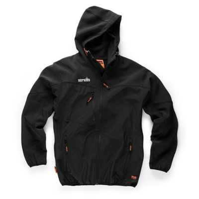 Scruffs Worker Black Men's Softshell Jacket, Large