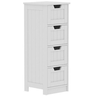 Lassic Hayle Matt White Bathroom Drawer Cabinet (H) 810Mm (W) 300Mm (D) 30Cm