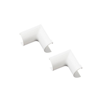 D-Line White 20Mm X 10Mm Internal 90° Trunking Angle, Pack Of 2
