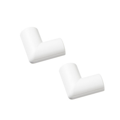 D-Line White 20Mm X 10Mm Flat 90° Trunking Angle, Pack Of 2