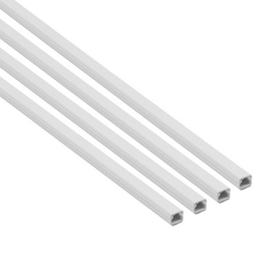D-Line White Rectangular Trunking Length, Pack Of 4