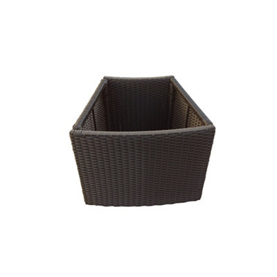 Canadian Spa Company Black Rattan Planter Round Spa Surround (D) 52Cm X (H) 45Cm